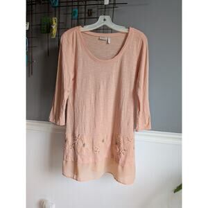 Logo Lori Goldstein beaded dress Size XS Casual EUC